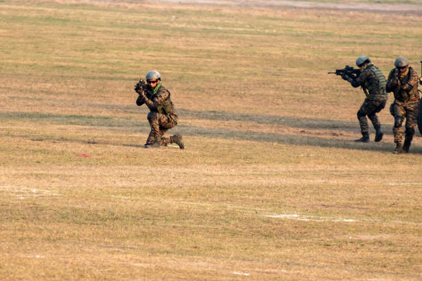 Kolkata, India 16th December 2024 : Indian army showing their efficiency in front of public during celebration of \