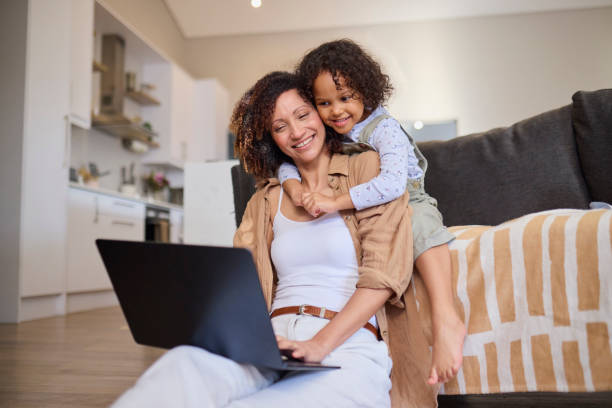 istock Cozy Work from Home with Child's Embrace 2191718284