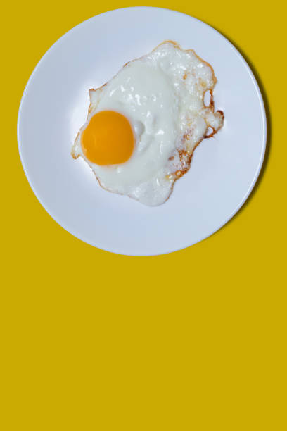 istock Top view of fried egg. Isolated. 2191728650