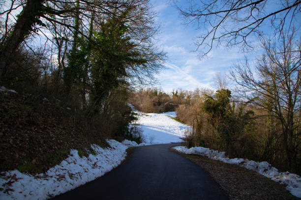 istock Snowy Road in Tuscan Apennines 2191733205