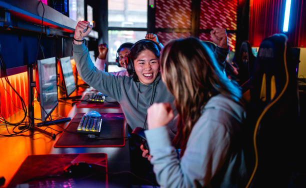 istock Young eSports team celebrating their victory 2191735053