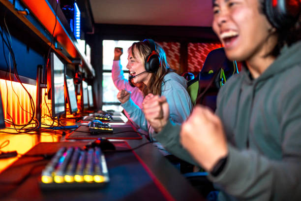 istock Young eSports team celebrating their victory 2191735090