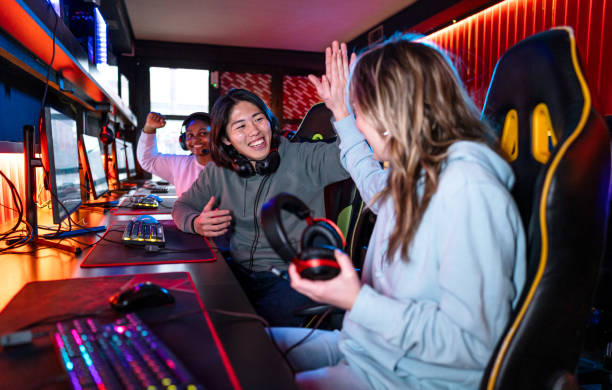 istock Young eSports team celebrating their victory 2191735502