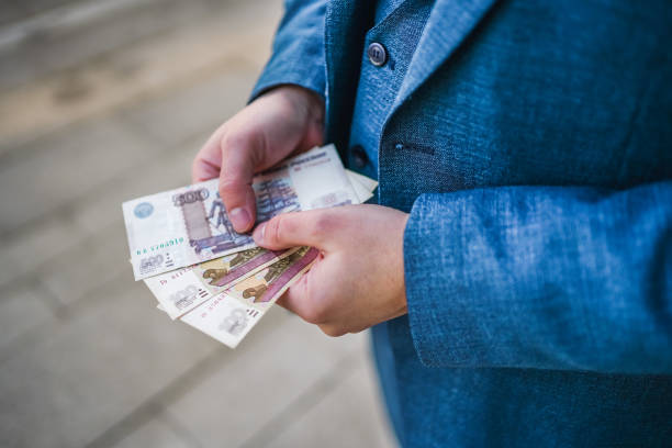 Fragment of Money Belarus. 20-50-100-500-1000 rubles banknote of Belarus.