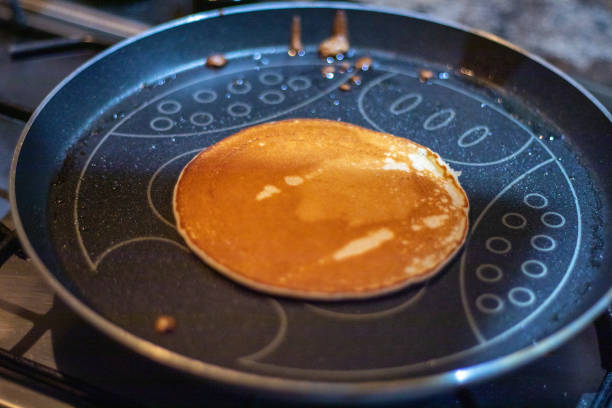istock Pancake Cooking in Non-Stick Frying Pan 2191739115