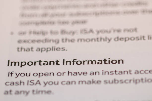 istock Close-up of Document Detailing Cash ISA Information 2191739367