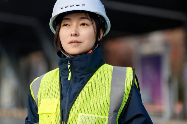 istock asian female engineer in charging station 2191745296