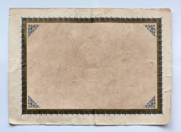 istock Old grunge paper background with vintage border 2191745428