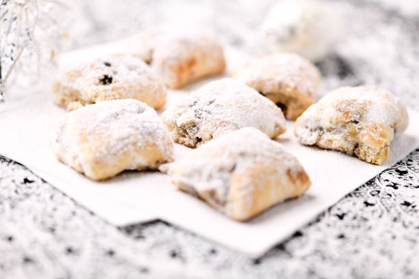 istock Stollen Bites on bright background. Soft focus. Close up. Copy space. 2191746702