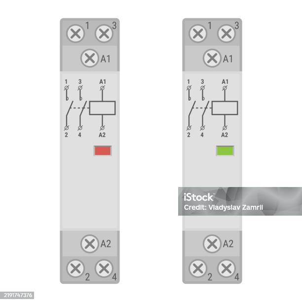 1 Module Contactor Miniature Contactor With 1 Module Stock Illustration - Download Image ...