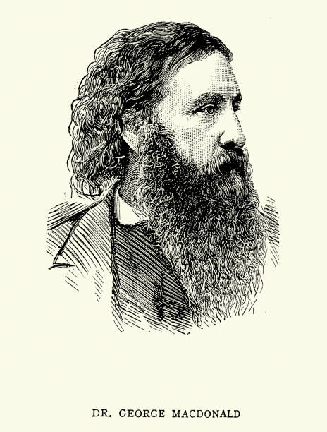 George MacDonald was a Scottish author, poet and Christian Congregational minister, He became a pioneering figure in the field of modern fantasy literature, Victorian 19th Century Vintage Illustration 1880s