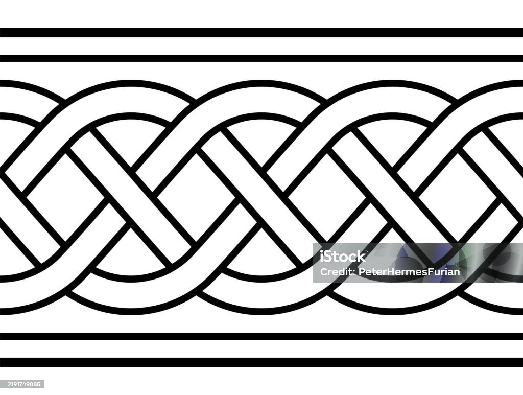 Braid Overlap Pattern Cable Knit Or Braid Pattern Seamless Tile Stock Illustration - Download ...