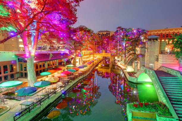 istock Holiday lights on the San Antonio Riverwalk 2191749646