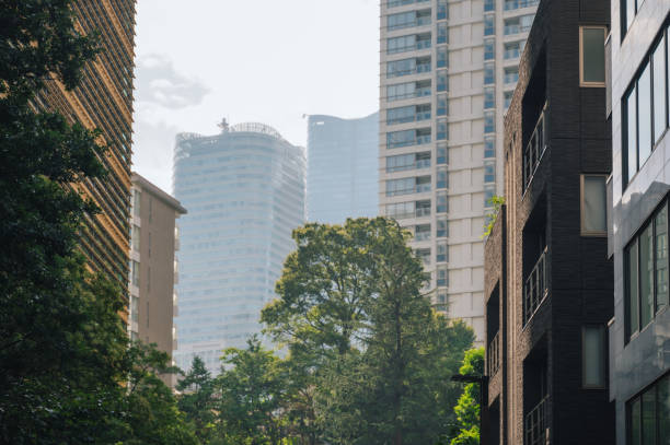 istock Eco friendly architecture integrating green spaces into outdoor lush greenery modern architecture integrates natural elements for sustainability in Japan 2191750320