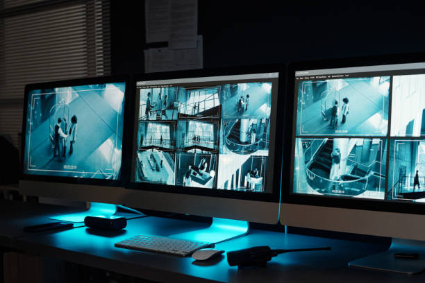 istock Officers workplace in observation room 2191755434