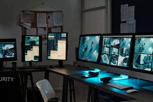 istock Monitors with records of cctv video 2191755435