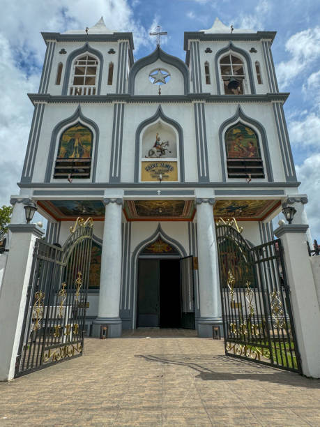 istock Historical Church with Ornate Architecture and Open Gates 2191755560