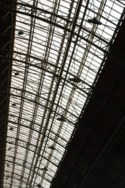 istock interior roof structure of a train station 2191758506