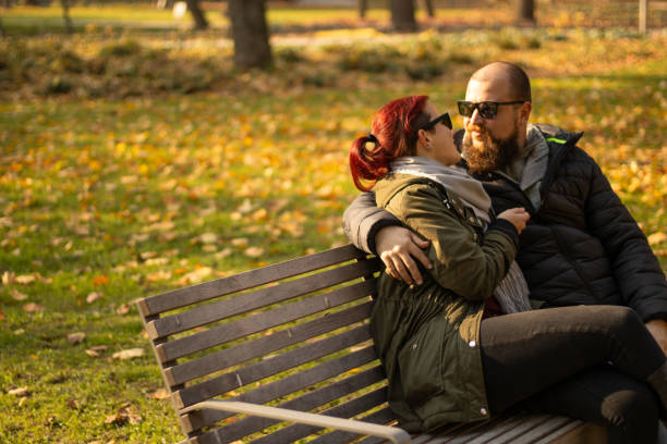 istock couple enjoying autumn park together 2191758648