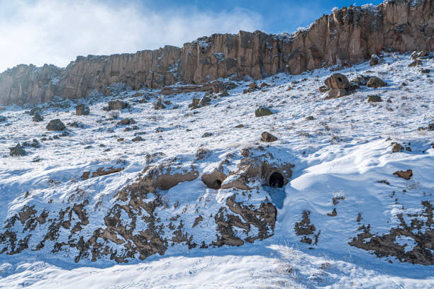 Amazing winter scenes from cappadocia, Turkey