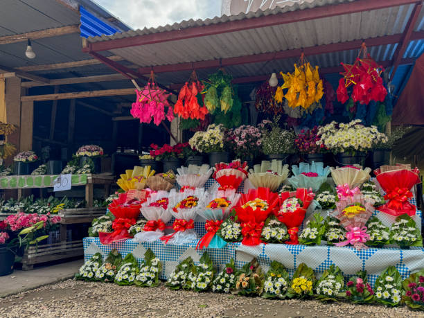 istock Vibrant Flower Stall - Bouquets and Floral Decorations 2191759020