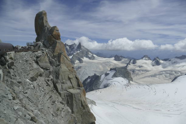 istock Aiguille du Midi is a 3,842-m. summit in the Mont Blanc massif. 2191761874
