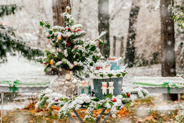 Flower arrangement in the garden