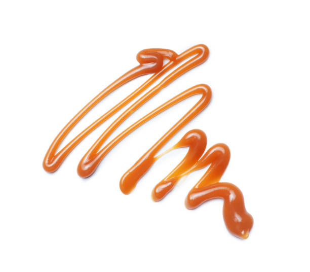 istock Liquid caramel syrup close up isolated on a white background 2191770221