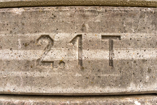 istock Closeup on stacked counterweights of a crane with 2.1 tons each. 2191771515