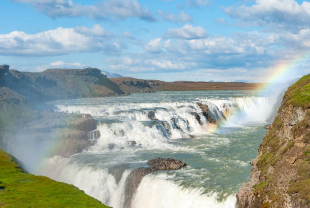 istock Gullfoss, the golden waterfall in Iceland 2191775040