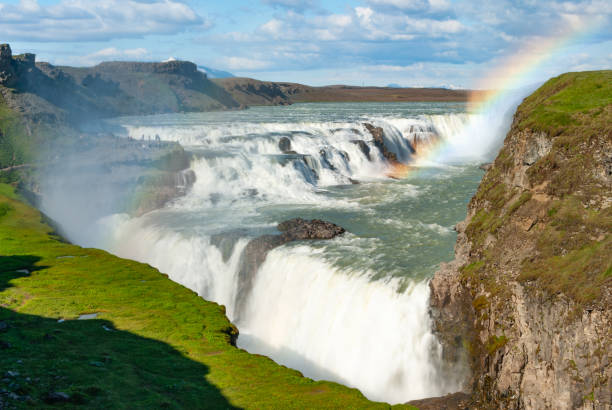 istock Gullfoss, the golden waterfall in Iceland 2191775053