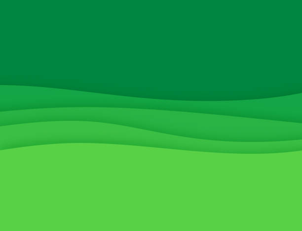 bildbanksillustrationer, clip art samt tecknat material och ikoner med retro green curve wave abstract background - grön bakgrund