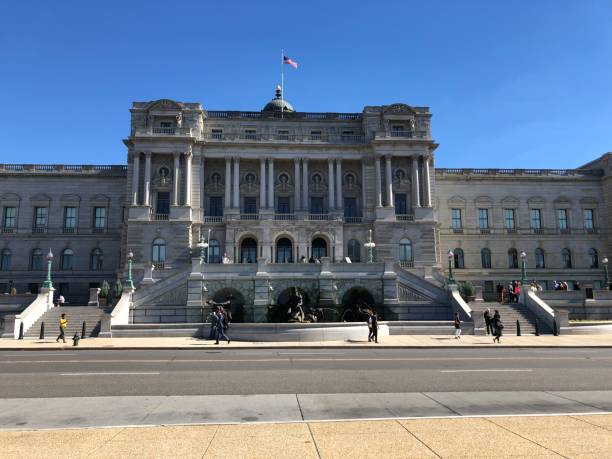 Grand Historic Building with Flag
