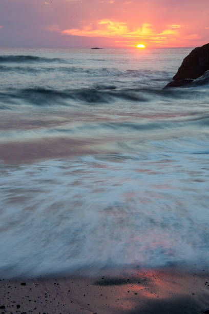 A colorful sunset at Ruby Beach on the Olympic Peninsula of Washington State.