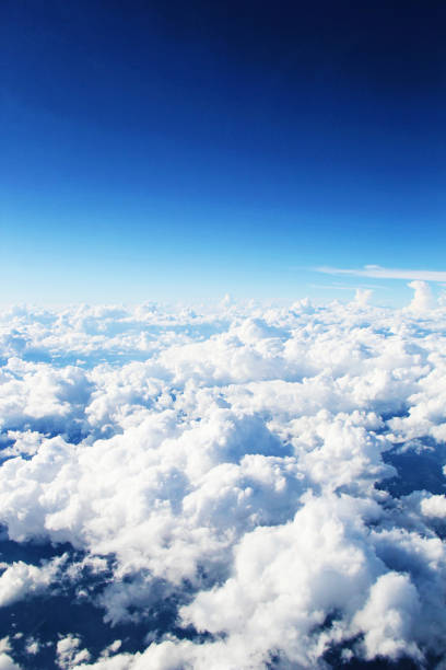istock Bright Blue and White Sky with Clouds from Airpane 2191795657