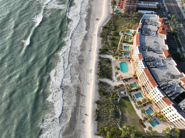istock Drone view at Madeira Beach, Florida on a Hazy Day 2191796875