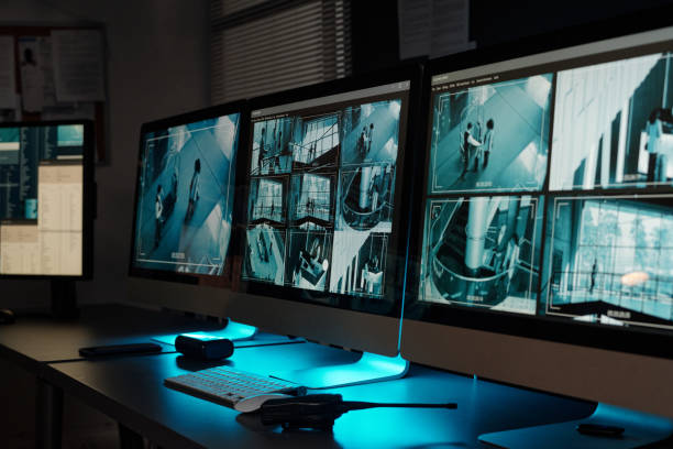 istock Cctv videos on screens of computers 2191799471