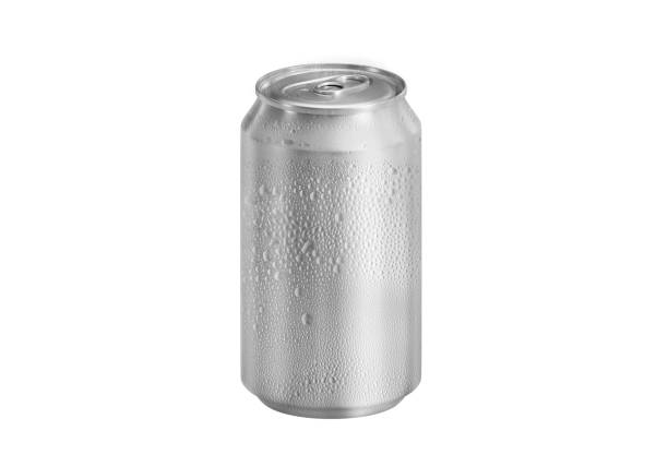 istock Aluminum can with water droplets isolated on white background 2191799972