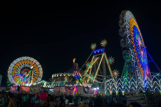 istock Night view of Pushkar Camel Fair also known as Pushkar mela 2191803244