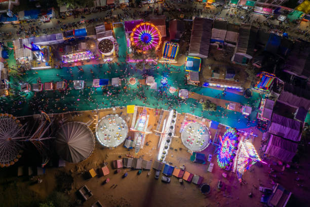 istock Aerial view of Pushkar Camel Fair also known as Pushkar mela 2191803257