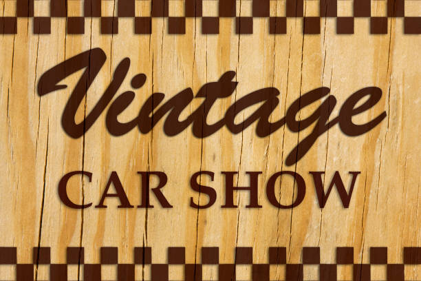 Vintage car show sign.