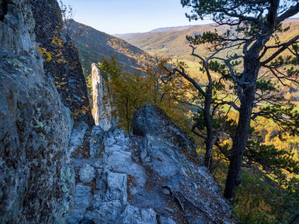 istock Overlook over fall mountains from the summit of Seneca Rocks, West Virginia 2191803440