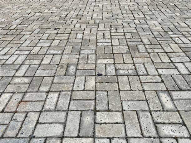 istock Brick floor. Brick floor perspective. Concrete floor. Floor texture 2191804312