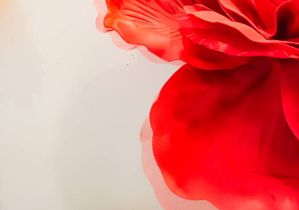 The photograph highlights the craftsmanship behind each petal, emphasizing human creativity.