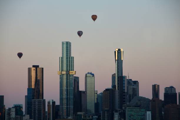 istock Hot air balloons over Melbourne 2191807853