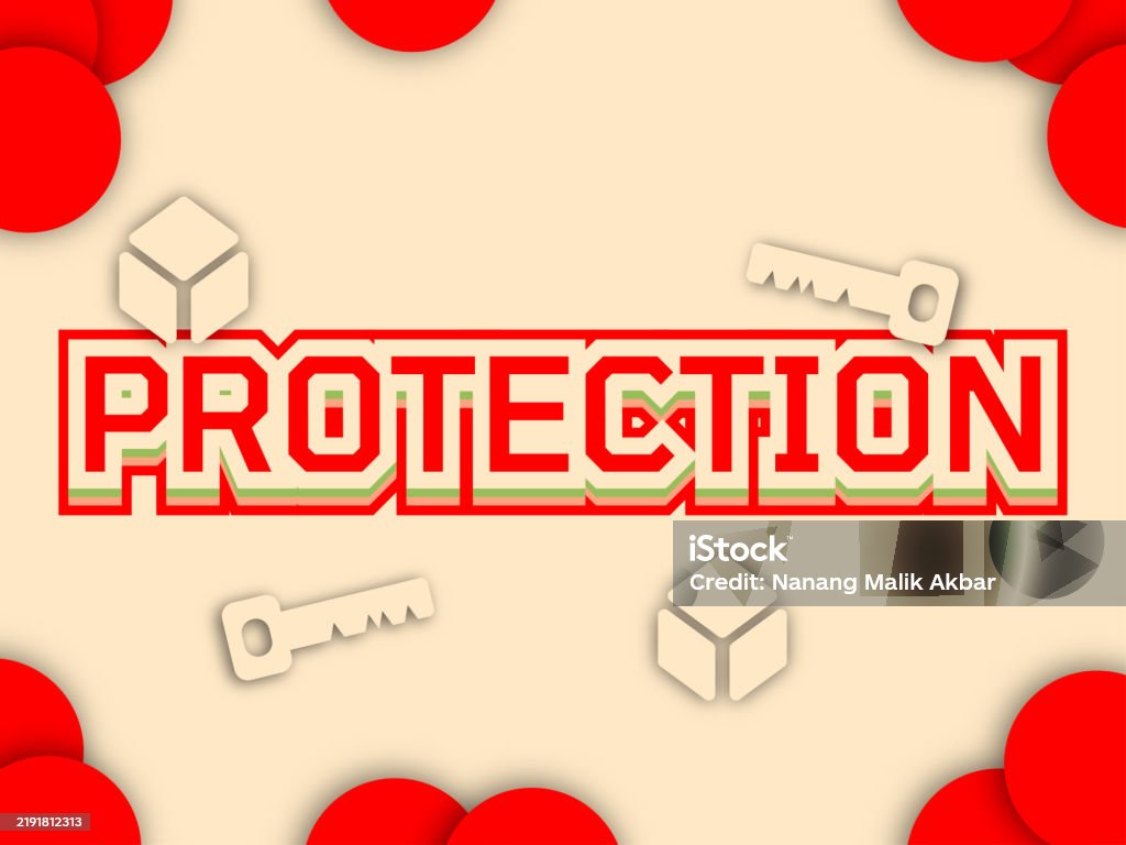 Protection Lettering Protection Editable Text Effect Text Can Be Changed Stock Illustration ...