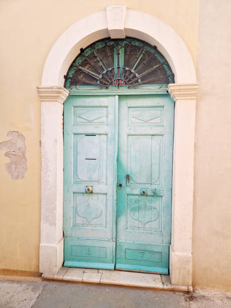 istock Vintage Turquoise Door on Mediterranean House 2191813889
