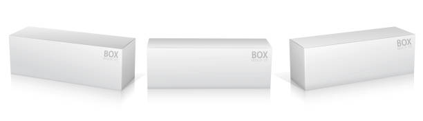 istock Set illustration of Super Realistic White Box Mockup Design isolated 2191814177