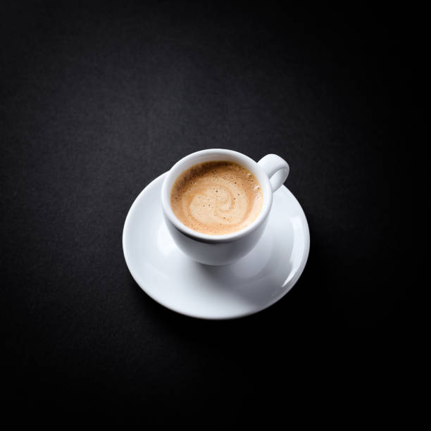 istock Cup of espresso on black background. 2191815727