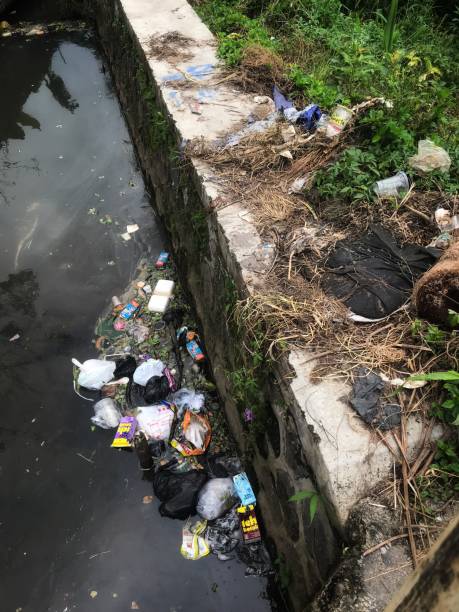 istock Image of rubbish in the river 2191819864